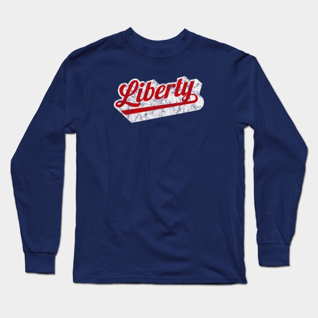 Show Your Support for LIberty with this vintage design Long Sleeve T-Shirt by MalmoDesigns